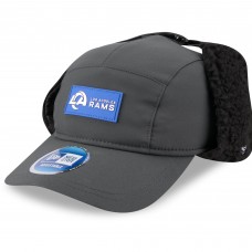 Бейсболка Los Angeles Rams New Era Charcoal 2025 Sideline Cold Weather Runner Dog Ear
