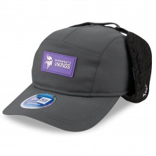 Бейсболка Minnesota Vikings New Era Charcoal 2025 Sideline Cold Weather Runner Dog Ear