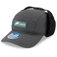 Бейсболка Philadelphia Eagles New Era Charcoal 2025 Sideline Cold Weather Runner Dog Ear