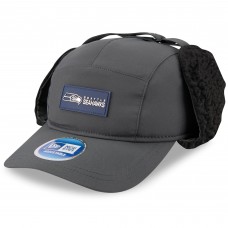 Бейсболка Seattle Seahawks New Era Charcoal 2025 Sideline Cold Weather Runner Dog Ear