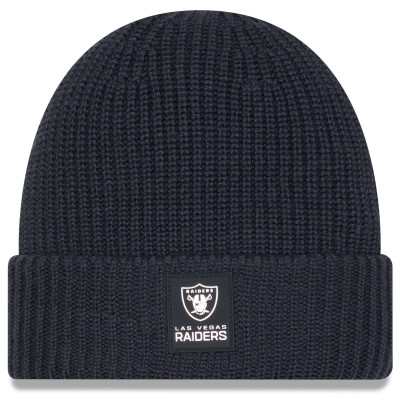 Las Vegas Raiders New Era Charcoal 2025 Sideline Cold Weather Cuffed Knit Hat