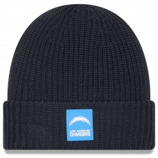 Los Angeles Chargers New Era Charcoal 2025 Sideline Cold Weather Cuffed Knit Hat Los Angeles Chargers New Era Charcoal 2025 Sideline Cold Weather Cuffed Knit Hat