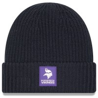 Minnesota Vikings New Era Charcoal 2025 Sideline Cold Weather Cuffed Knit Hat