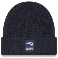 New England Patriots New Era Charcoal 2025 Sideline Cold Weather Cuffed Knit Hat