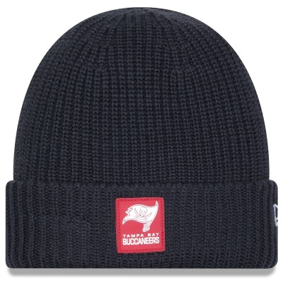 Tampa Bay Buccaneers New Era Charcoal 2025 Sideline Cold Weather Cuffed Knit Hat
