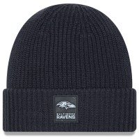 Baltimore Ravens New Era Charcoal 2025 Sideline Cold Weather Cuffed Knit Hat