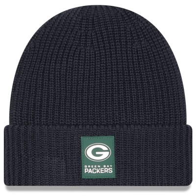 Green Bay Packers New Era Charcoal 2025 Sideline Cold Weather Cuffed Knit Hat