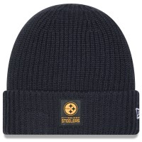 Pittsburgh Steelers New Era Charcoal 2025 Sideline Cold Weather Cuffed Knit Hat