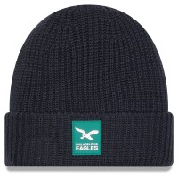 Philadelphia Eagles New Era Charcoal 2025 Sideline Cold Weather Throwback Cuffed Knit Hat