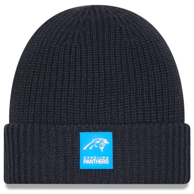 Carolina Panthers New Era Charcoal 2025 Sideline Cold Weather Cuffed Knit Hat