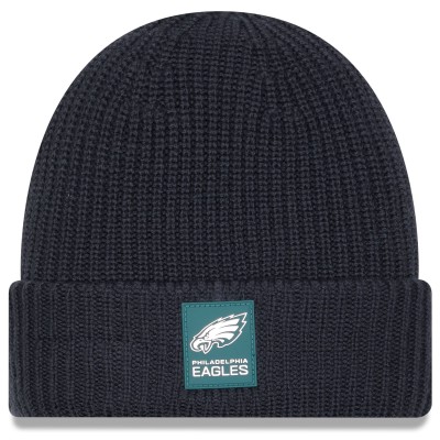 Philadelphia Eagles New Era Charcoal 2025 Sideline Cold Weather Cuffed Knit Hat
