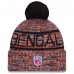 Шапка с помпоном Cincinnati Bengals New Era Orange 2025 Sideline Cold Weather