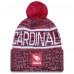 Шапка с помпоном Arizona Cardinals New Era Cardinal 2025 Sideline Cold Weather