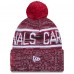 Шапка с помпоном Arizona Cardinals New Era Cardinal 2025 Sideline Cold Weather
