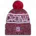 Шапка с помпоном Arizona Cardinals New Era Cardinal 2025 Sideline Cold Weather