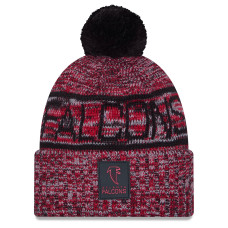 Шапка с помпоном Atlanta Falcons New Era Red 2025 Sideline Cold Weather Cuffed Шапка с помпоном Atlanta Falcons New Era Red 2025 Sideline Cold Weather Cuffed