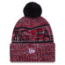 Шапка с помпоном Atlanta Falcons New Era Red 2025 Sideline Cold Weather Cuffed