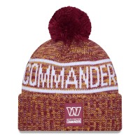 Шапка с помпоном Washington Commanders New Era Burgundy 2025 Sideline Cold Weather
