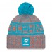 Шапка с помпоном Miami Dolphins New Era Orange 2025 Sideline Cold Weather