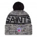 Шапка с помпоном New Orleans Saints New Era Black 2025 Sideline Cold Weather