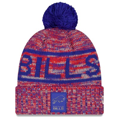 Шапка с помпоном Buffalo Bills New Era Red 2025 Sideline Cold Weather