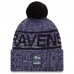 Шапка с помпоном Baltimore Ravens New Era Purple 2025 Sideline Cold Weather