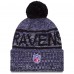 Шапка с помпоном Baltimore Ravens New Era Purple 2025 Sideline Cold Weather
