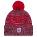 Шапка с помпоном San Francisco 49ers New Era Scarlet 2025 Sideline Cold Weather