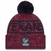 Шапка с помпоном Houston Texans New Era Red 2025 Sideline Cold Weather