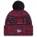 Шапка с помпоном Houston Texans New Era Red 2025 Sideline Cold Weather