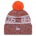 Шапка с помпоном Denver Broncos New Era Orange 2025 Sideline Cold Weather