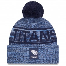 Шапка с помпоном Tennessee Titans New Era Light Blue 2025 Sideline Cold Weather