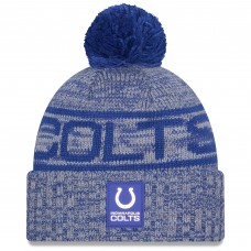 Шапка с помпоном Indianapolis Colts New Era Royal 2025 Sideline Cold Weather