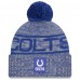 Шапка с помпоном Indianapolis Colts New Era Royal 2025 Sideline Cold Weather Шапка с помпоном Indianapolis Colts New Era Royal 2025 Sideline Cold Weather