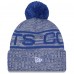 Шапка с помпоном Indianapolis Colts New Era Royal 2025 Sideline Cold Weather