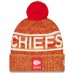 Шапка с помпоном Kansas City Chiefs New Era Red 2025 Sideline Cold Weather