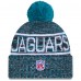 Шапка с помпоном Jacksonville Jaguars New Era Teal 2025 Sideline Cold Weather