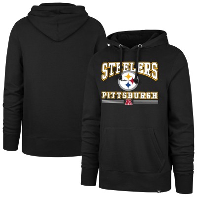 Pittsburgh Steelers 47 Black Packed House Headline Pullover Hoodie