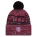 Шапка с помпоном Atlanta Falcons New Era Red 2025 Sideline Cold Weather