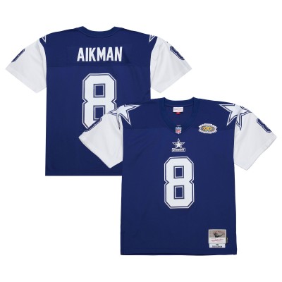 Джерси Dallas Cowboys Troy Aikman Mitchell & Ness Navy 1995 Legacy Replica