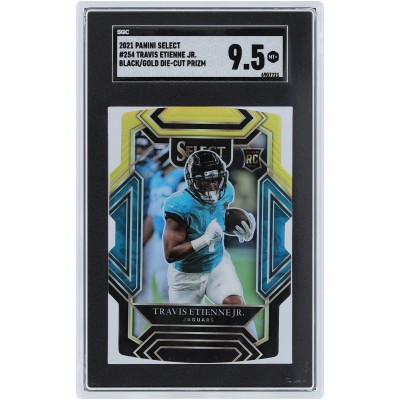 Travis Etienne Jr Jacksonville Jaguars 2021 Panini Select Black & Gold Die Cut Prizm #254 SGC Authenticated 9.5 Rookie Card