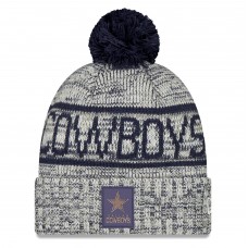 Шапка с помпоном Dallas Cowboys New Era Gray 2025 Sideline Cold Weather