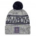 Шапка с помпоном Dallas Cowboys New Era Gray 2025 Sideline Cold Weather