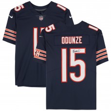 Игровая джерси Rome Odunze Chicago Bears Autographed Fanatics Authentic Nike Navy Limited