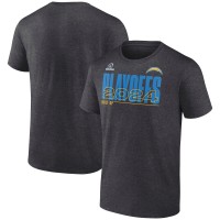 Los Angeles Chargers 2024 NFL Playoffs T-Shirt - Charcoal