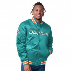 Куртка на кнопках Miami Dolphins Starter Aqua/Orange Satin Varsity Reversible