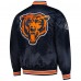 Куртка Chicago Bears Starter Navy/Orange Satin Varsity Reversible