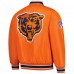 Куртка Chicago Bears Starter Navy/Orange Satin Varsity Reversible