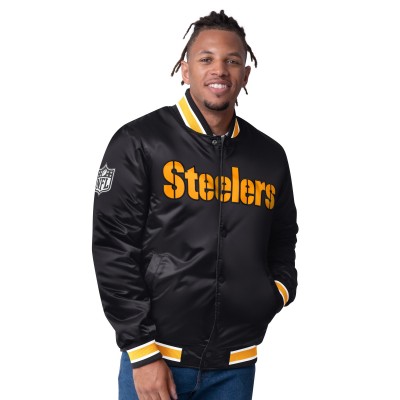 Куртка Pittsburgh Steelers Starter Satin Varsity Reversible - Black/Gold