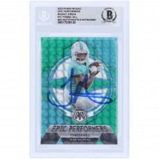 Tyreek Hill Miami Dolphins Autographed 2023 Panini Mosaic Green Epic Performers #EP-TH Beckett Fanatics Witnessed Authenticated Card